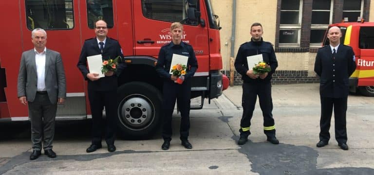 Wismar: Weitere Beförderungen bei der Feuerwehr