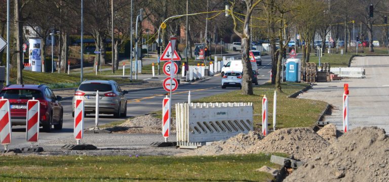 Wismar: Baumaßnahmen zwischen Schweriner Straße und Kreuzung Ossietzkyallee