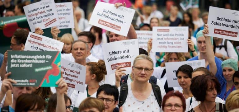 Kliniken in Finanznot: Protestaktionen auch im Nordosten