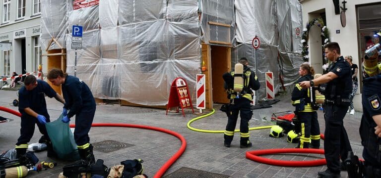 Wismar: Feuerwehreinsatz in der Lübschen Straße